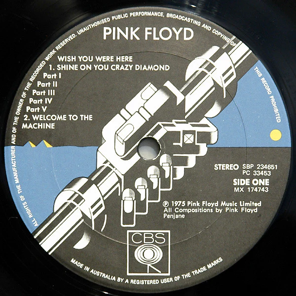 Pink Floyd – Wish You Were Here (VG+/E) – LP, AU 1975 - Image 4