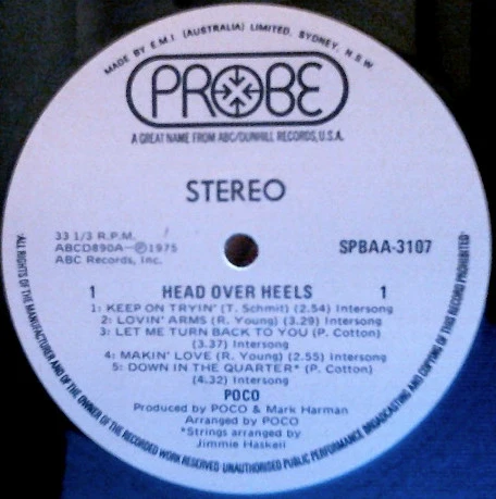 Poco – Head Over Heels (VG+/VG) – LP, AU 1975 - Image 3