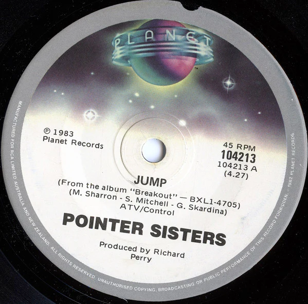 Pointer Sisters – Jump (VG+/Generic) – 7", AU 1983