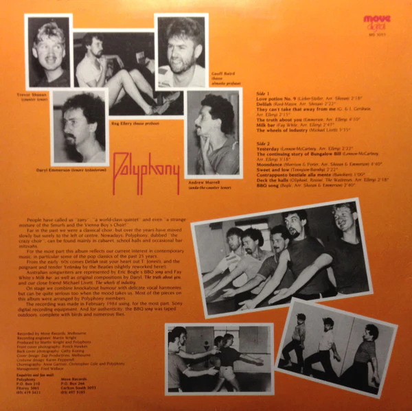 Polyphony – Polyphony (E/VG+) – LP, AU 1984 - Image 2