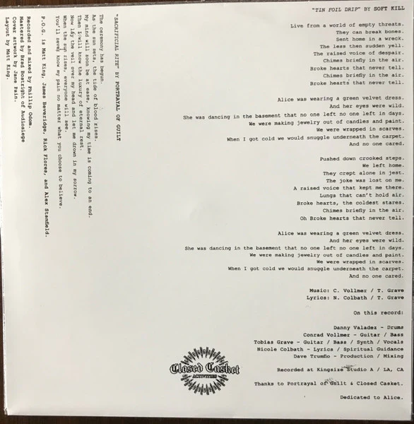 Portrayal Of Guilt, Soft Kill – Portrayal Of Guilt / Soft Kill (VG+/VG+) – 7", US 2019 - Image 3