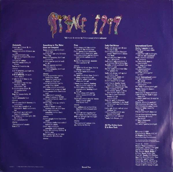 Prince – 1999 (VG+/VG+) – 2xLP, AU 1982 - Image 10