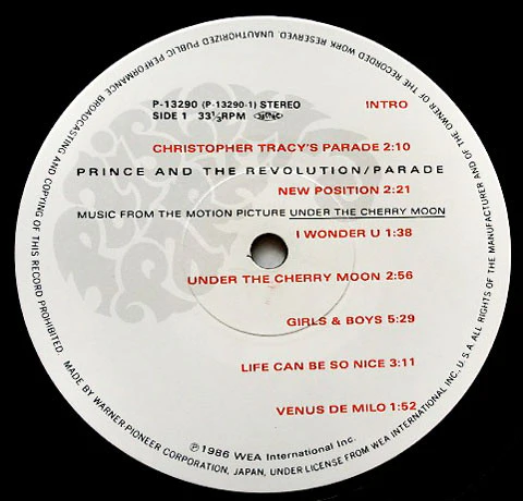 Prince And The Revolution – Parade (VG+/VG+) – LP, JP 1986, With OBI - Image 4