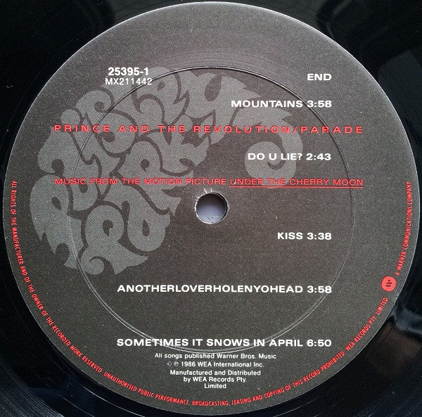 Prince And The Revolution – Parade (VG+/VG+) – LP, AU 1986 - Image 4