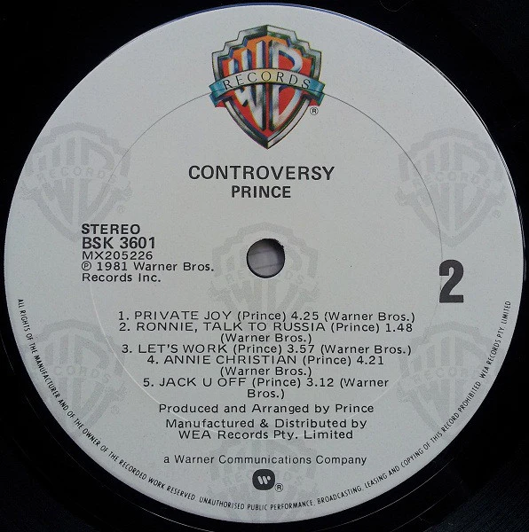 Prince – Controversy (VG/VG+) – LP, AU - Image 4