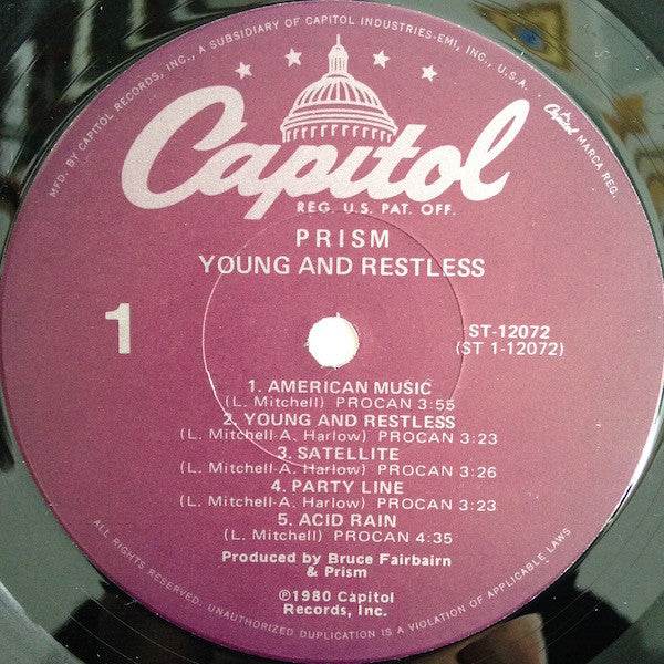 Prism – Young And Restless (VG+/VG+) – LP, US 1980 - Image 3