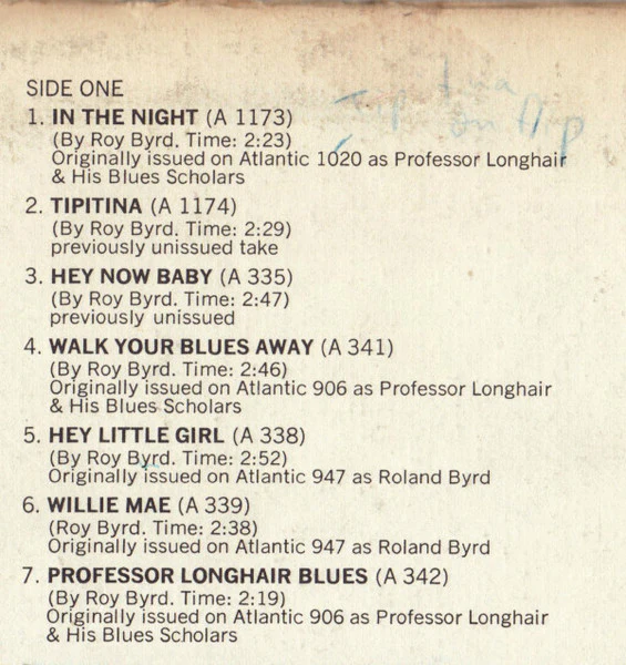 Professor Longhair – New Orleans Piano (VG+/VG+) – LP, US 1972 - Image 9