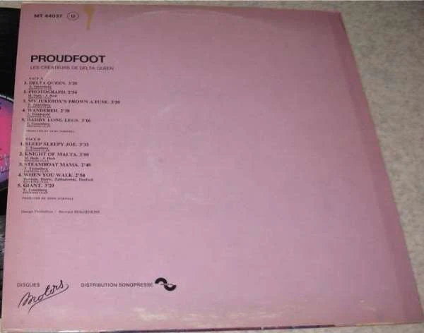 Proudfoot – Les Créateurs De Delta Queen (VG+/VG) – LP, FR 1975 - Image 2