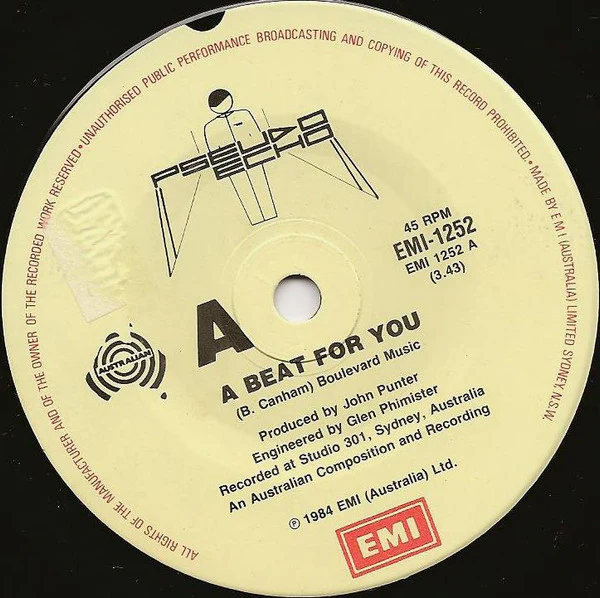 Pseudo Echo – A Beat For You (VG+/VG+) – 7", AU 1984 - Image 3