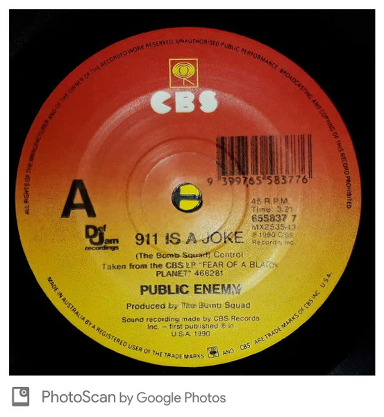Public Enemy – 911 Is A Joke (VG+/VG) – 7", AU 1990 - Image 3