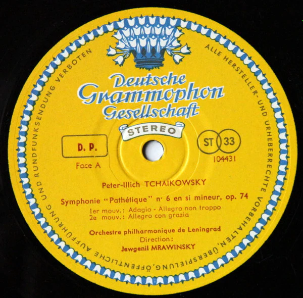 Pyotr Ilyich Tchaikovsky, Leningrad Philharmonic Orchestra, Evgeny Mravinsky – Symphonie Nr.6 »Pathétique« (VG+/VG+) – LP, FR 1961 - Image 3