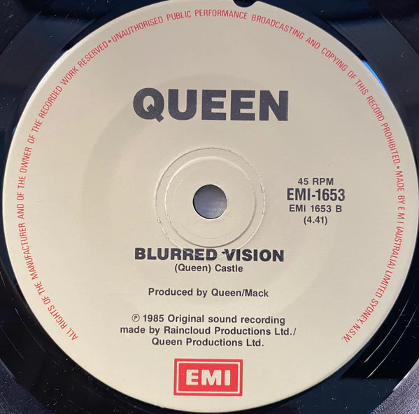 Queen – One Vision (E/VG+) – 7", AU 1985 - Image 3