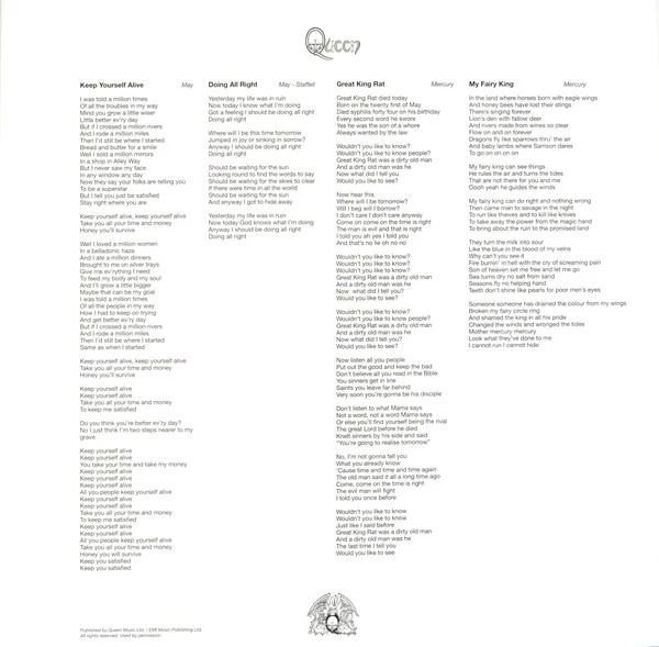 Queen – Queen (VG+/VG+) – LP, UK 2015 - Image 5