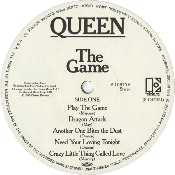 Queen – The Game (VG+/VG+) – LP, JP 1980, With OBI - Image 3