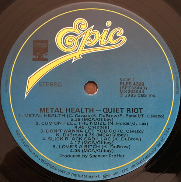 Quiet Riot – Metal Health (VG/VG+) – LP, AU 1983 - Image 3