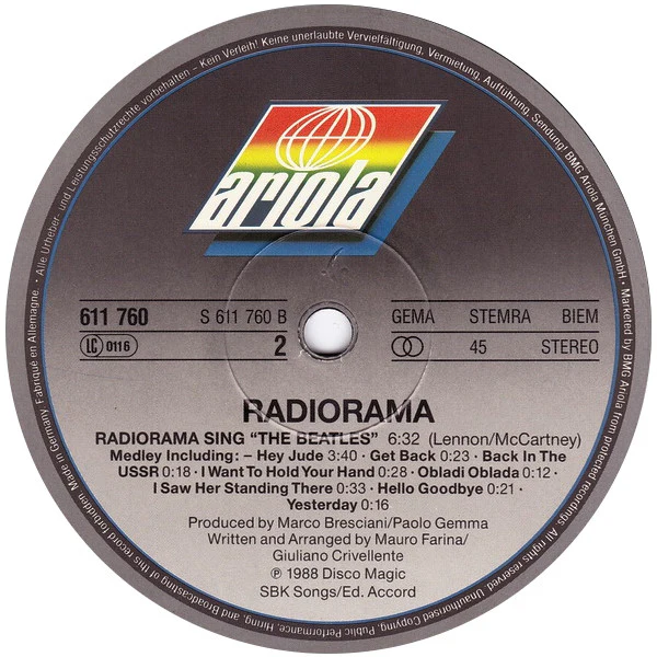 Radiorama – Bad Girls (Night Mix) (VG+/VG+) – 12", DE 1988 - Image 4