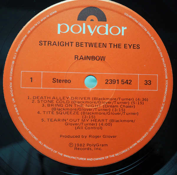 Rainbow – Straight Between The Eyes (VG+/VG+) – LP, NZ 1982 - Image 3