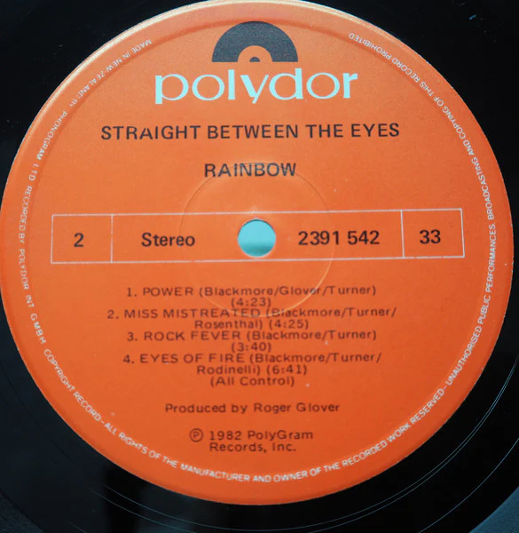 Rainbow – Straight Between The Eyes (VG+/VG+) – LP, NZ 1982 - Image 4
