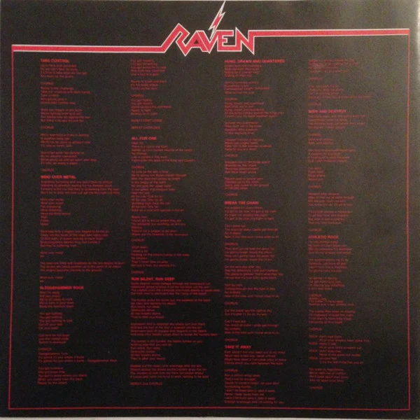Raven – All For One (VG/VG+) – LP, UK 1983 - Image 5