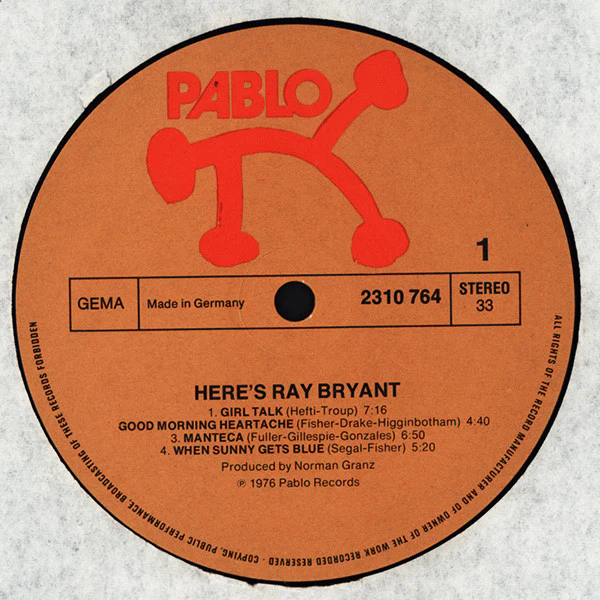 Ray Bryant – Here's Ray Bryant (VG+/VG+) – LP, DE 1976 - Image 3