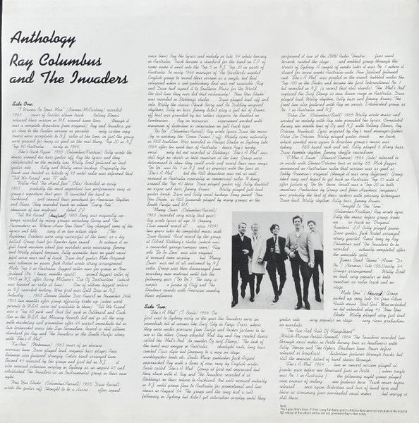 Ray Columbus & The Invaders – Anthology (VG+/VG+) – LP, AU 1985 - Image 6