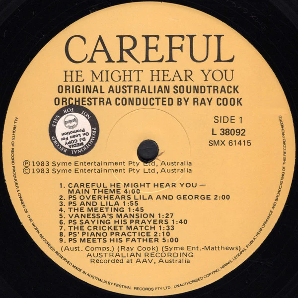 Ray Cook – Careful He Might Hear You (Original Australian Soundtrack) (VG+/VG+) – LP, AU 1983 - Image 3