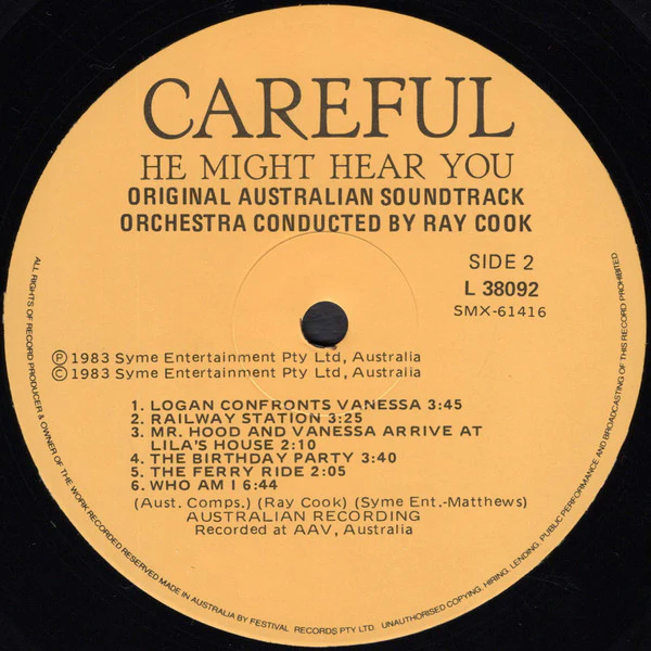 Ray Cook – Careful He Might Hear You (Original Australian Soundtrack) (VG+/VG+) – LP, AU 1983 - Image 4