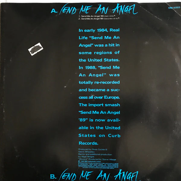 Real Life – Send Me An Angel '89 (VG/VG+) – 12", AU 1989 - Image 4