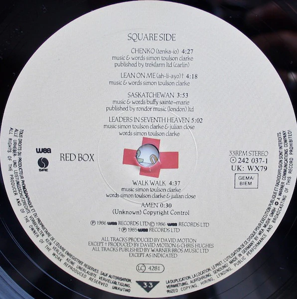 Red Box – The Circle & The Square (VG+/VG+) – LP, EU 1986 - Image 6