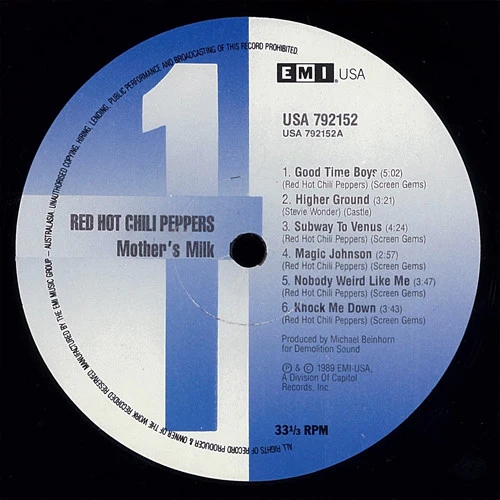 Red Hot Chili Peppers – Mother's Milk (VG/VG+) – LP, Australasia 1990 - Image 4