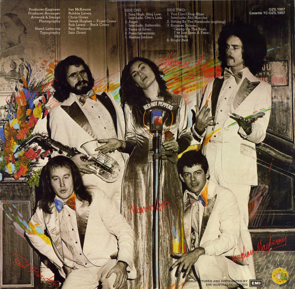 Red Hot Peppers – Bright Red (E/VG+) – LP, AU 1977 - Image 2