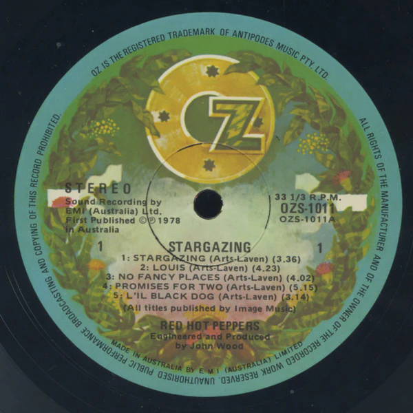 Red Hot Peppers – Stargazing (VG+/VG) – LP, AU 1979 - Image 3