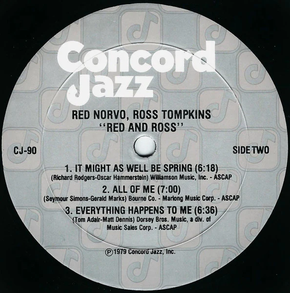 Red Norvo, Ross Tompkins – Red & Ross Recorded Live January 1979 (VG+/VG+) – LP, US 1979 - Image 4