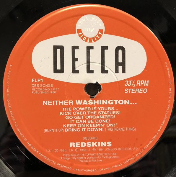 Redskins – Neither Washington Nor Moscow (VG+/VG+) – LP, UK 1986 - Image 3