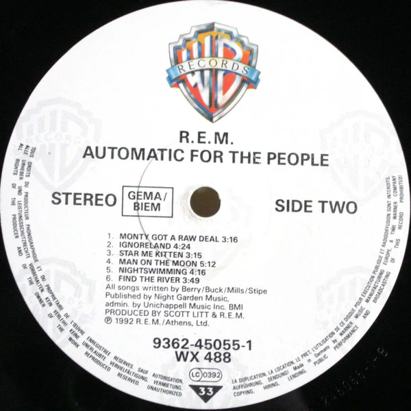 R.E.M. – Automatic For The People (VG+/VG+) – LP, UK 1992 - Image 4