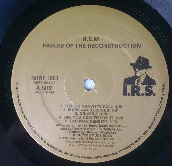R.E.M. – Fables Of The Reconstruction / Reconstruction Of The Fables (VG+/VG+) – LP, UK 1985 - Image 3