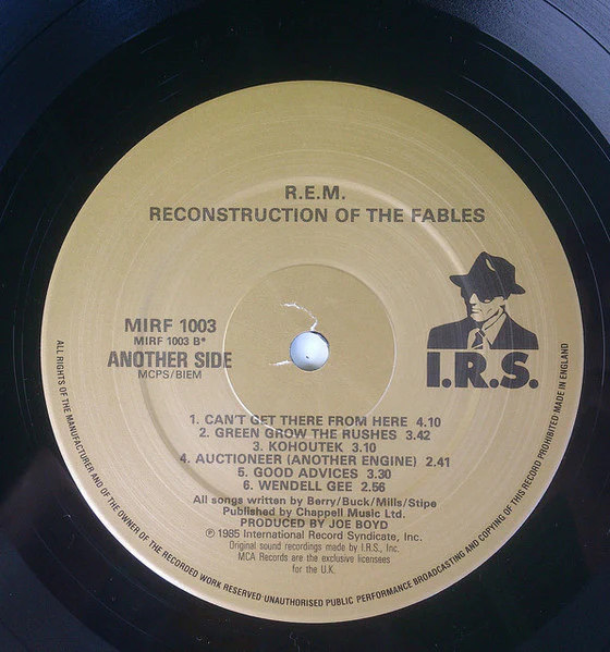 R.E.M. – Fables Of The Reconstruction / Reconstruction Of The Fables (VG+/VG+) – LP, UK 1985 - Image 4