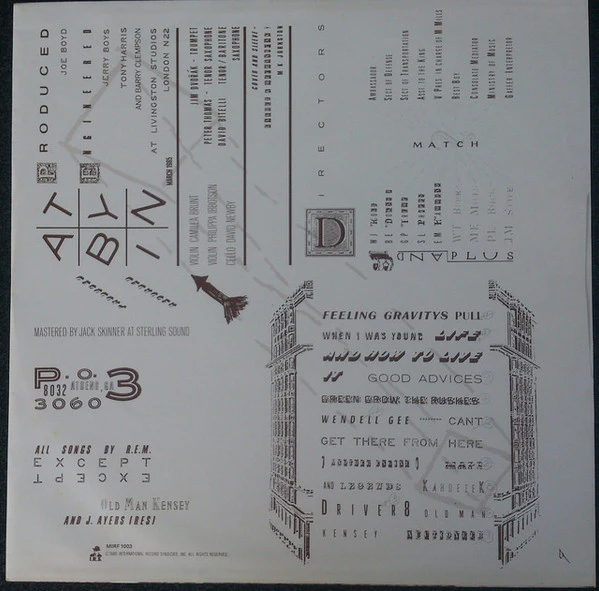 R.E.M. – Fables Of The Reconstruction / Reconstruction Of The Fables (VG+/VG+) – LP, UK 1985 - Image 6
