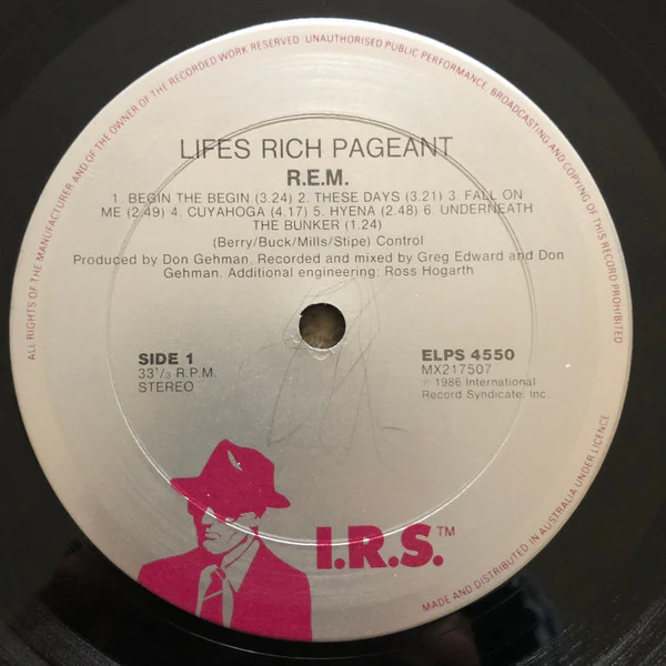 R.E.M. – Lifes Rich Pageant (VG+/VG+) – LP, AU 1986 - Image 3