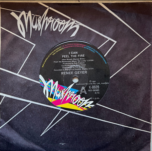 Renee Geyer – I Can Feel The Fire (VG+/Generic) – 7", AU 1981 - Image 3