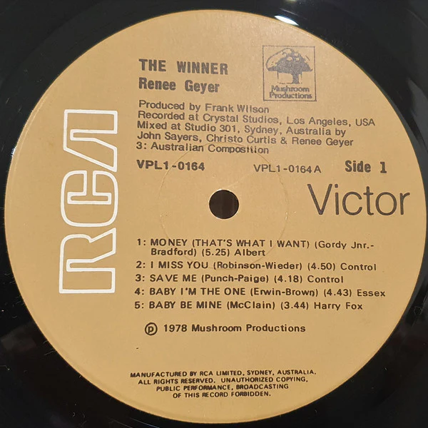 Renee Geyer – Winner (VG+/VG+) – LP, AU 1978 - Image 5