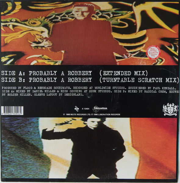 Renegade Soundwave – Probably A Robbery (VG+/VG+) – 12", AU 1990 - Image 2