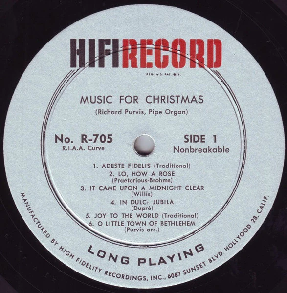 Richard Purvis – Music For Christmas (VG+/VG+) – LP, US 1956 - Image 3