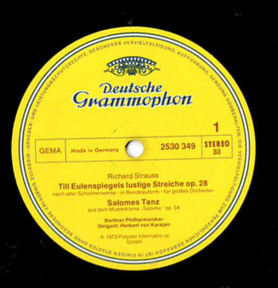 Richard Strauss, Berliner Philharmoniker, Herbert von Karajan – Don Juan · Till Eulenspiegel · Salomes Tanz (VG+/VG+) – LP, DE 1973 - Image 3