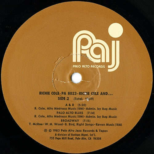 Richie Cole – Return To Alto Acres (VG+/E) – LP, US 1982 - Image 4