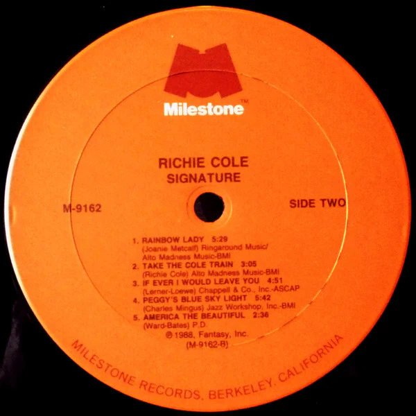 Richie Cole – Signature (NM/NM) – LP, US 1988 - Image 4