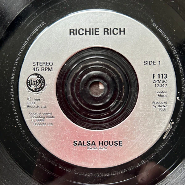 Richie Rich – Salsa House (VG/E) – 7", UK 1989 - Image 3