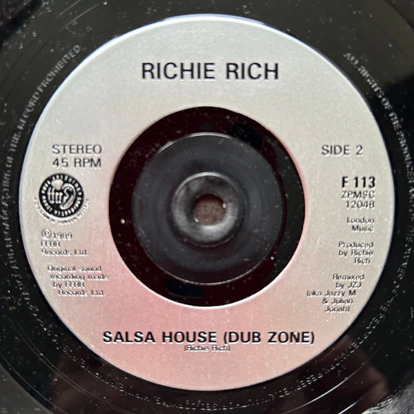 Richie Rich – Salsa House (VG/E) – 7", UK 1989 - Image 4