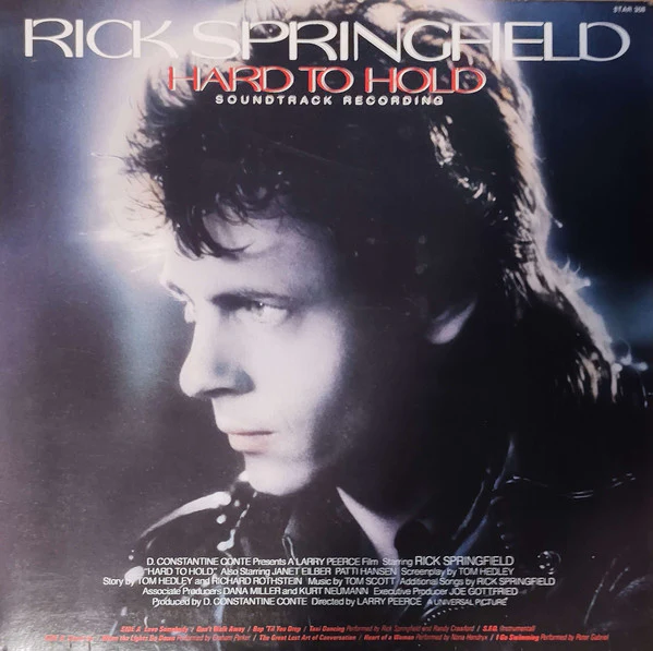 Rick Springfield – Hard To Hold - Soundtrack Recording (VG+/VG+) – LP, AU 1984