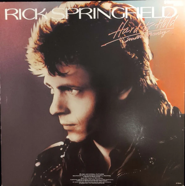 Rick Springfield – Hard To Hold - Soundtrack Recording (VG+/VG+) – LP, AU 1984 - Image 2